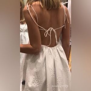 Zara White Open-Back Dress